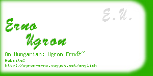 erno ugron business card